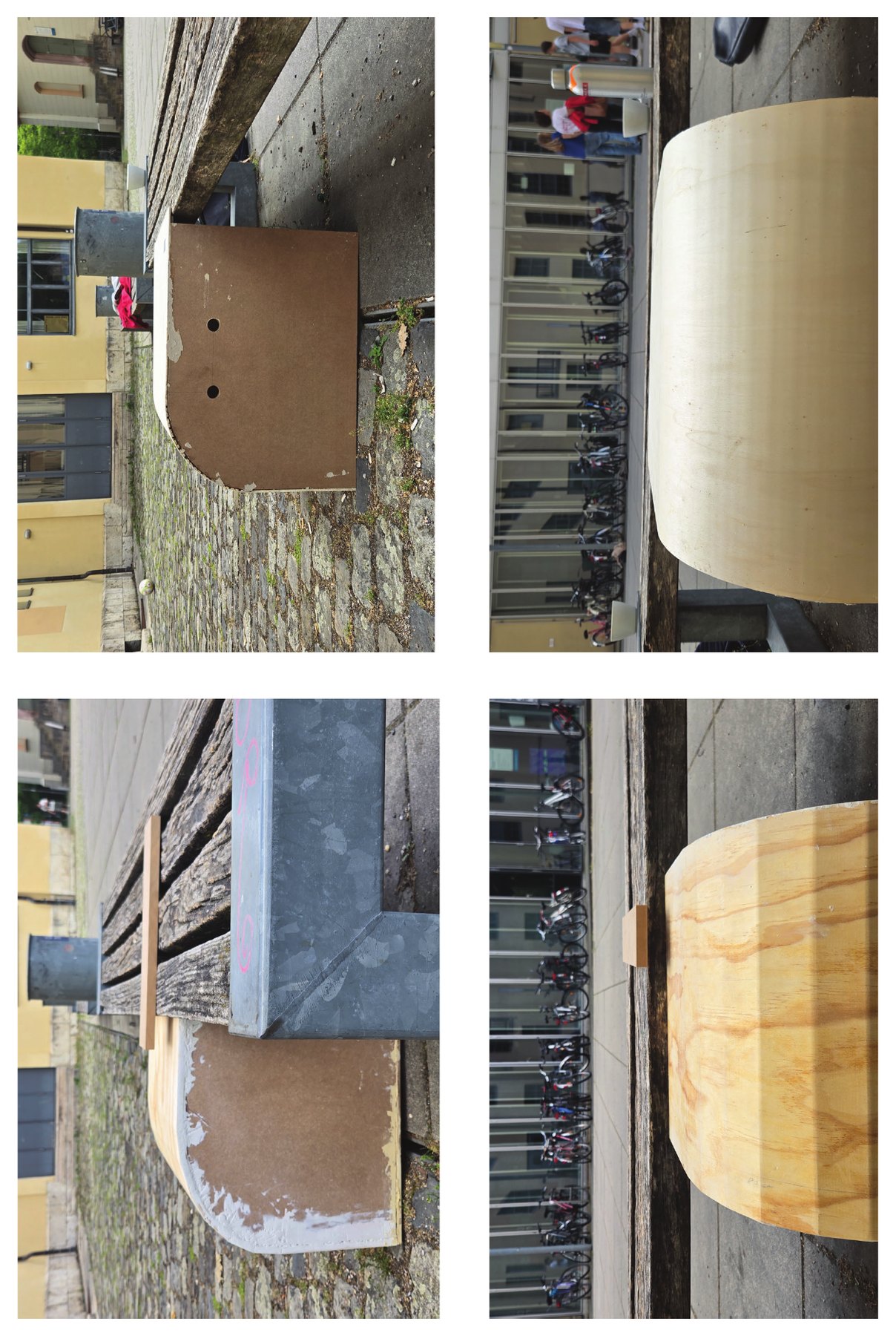 Failed and remade curved module, formed by kerf bending